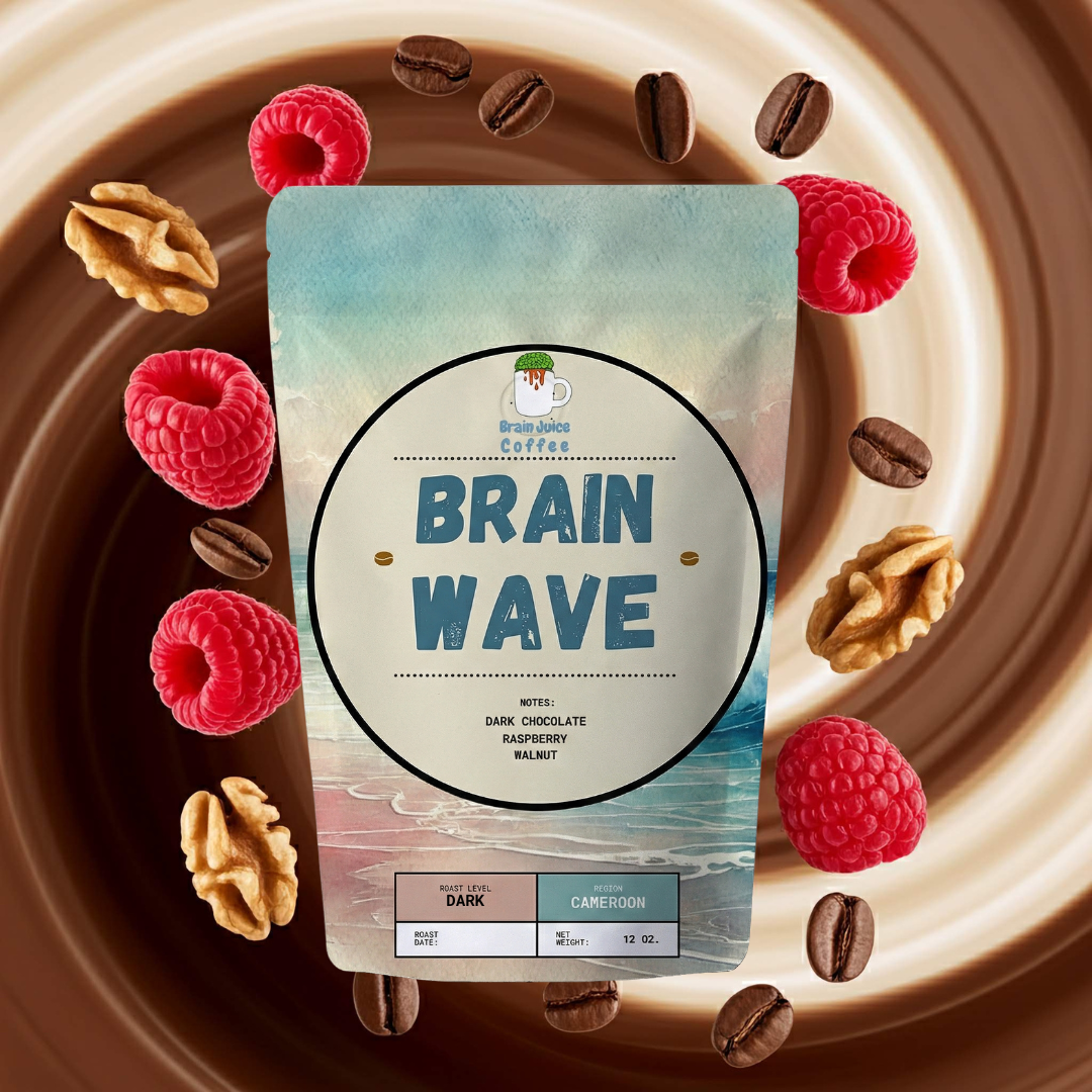 Brain Wave dark roast coffee by Brain Juice Coffee