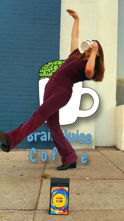 Creative at work with Brain Juice Coffee
