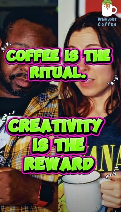 Creative at work with Brain Juice Coffee